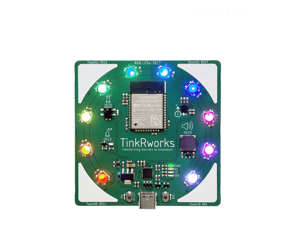 TinkRworks reusable Tech-A-Sketch project kit for STEAM learning, combining coding and electronics for creative student drawing activities.